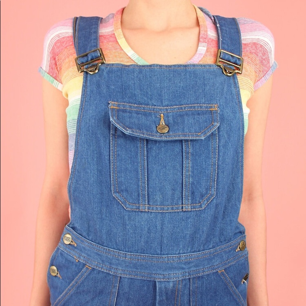 1970’s vintage Bell Bottom Bob Overalls Dungarees - Picture 4 of 4